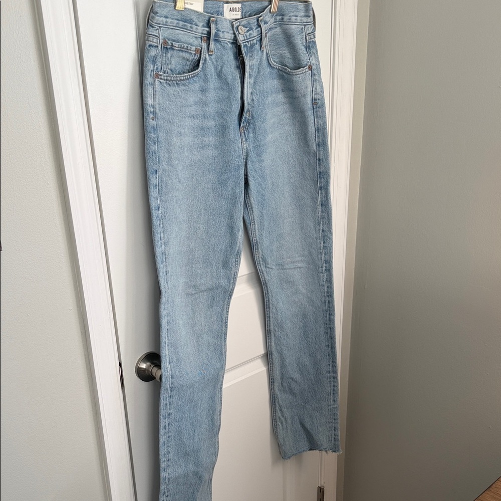 AGOLDE NWT Women's Light Blue Straight Leg Jeans
